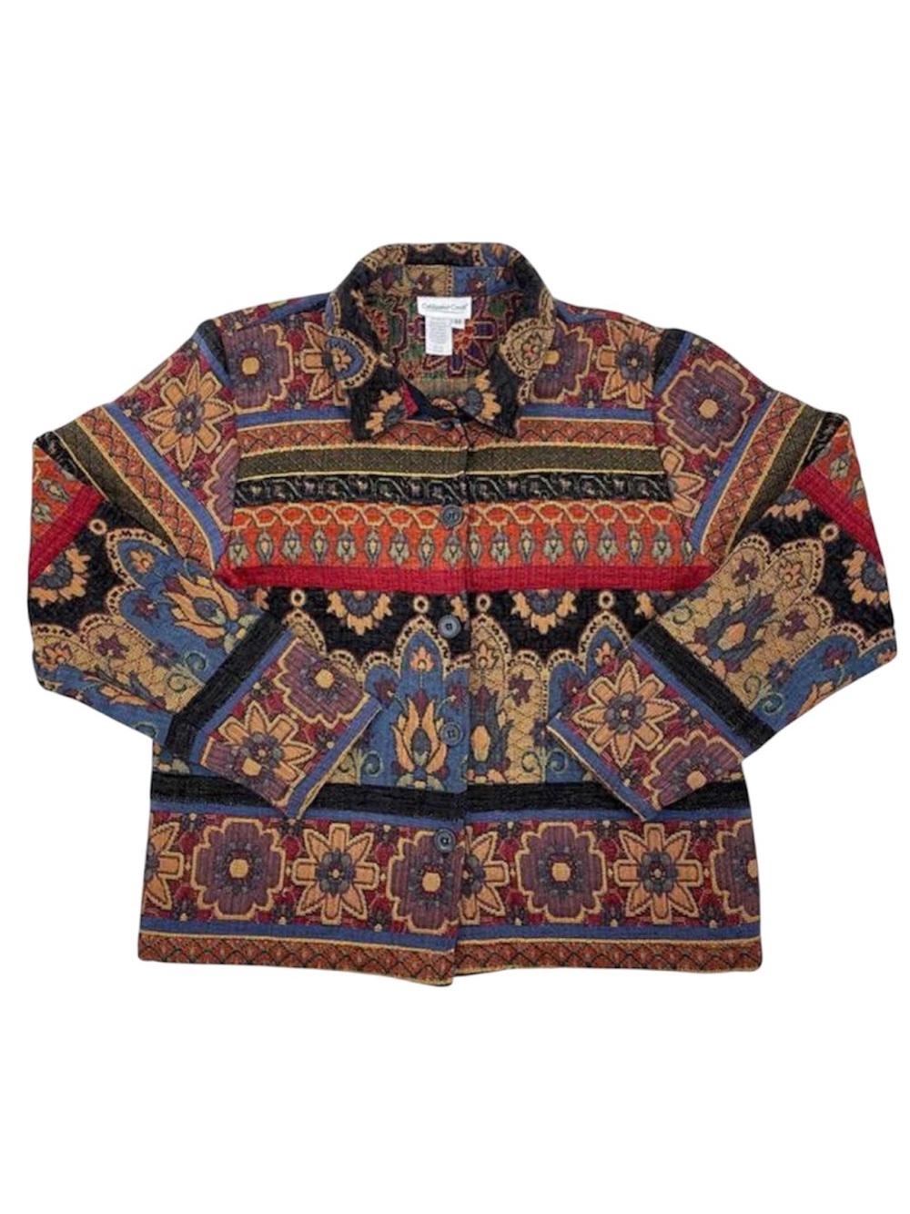 Vintage Coldwater Creek tapestry jacket Size XL Made in USA